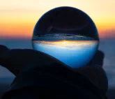 Horizon through a lensball