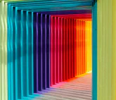 surrealistic glowing corridor